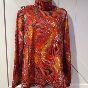 Vibrant Multicolor Turtleneck Top